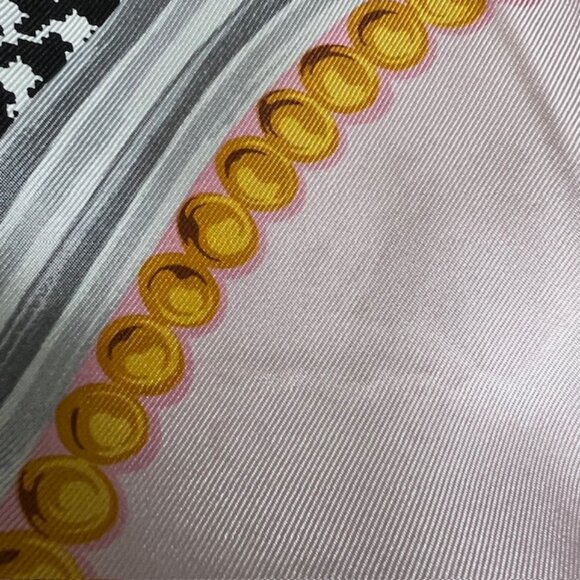 Luxury  Miss Dior Perfume Christian Dior 100% Silk Satin Scarf  34" Pink Gold(30 - Picture 7 of 16